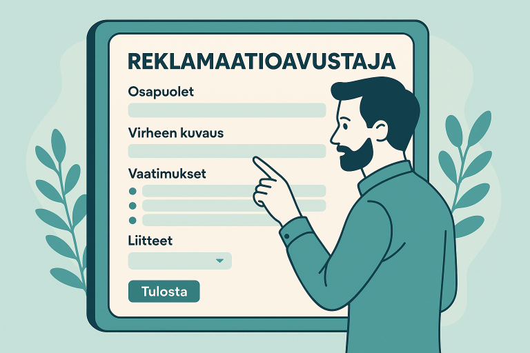 Reklamaatioavustaja - Ilmainen reklamaatiomalli pdf ja word - Hometalo.fi